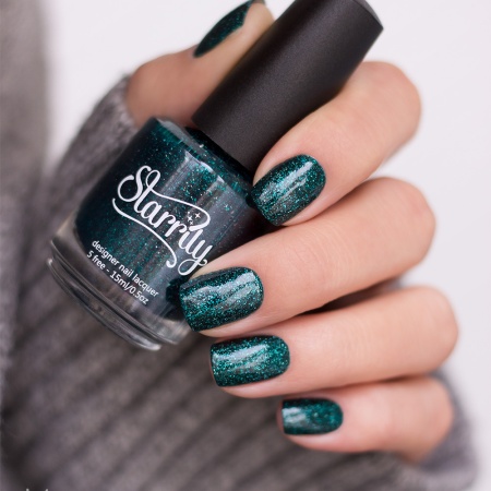 Starrily-Nail-Lacquer-Everest--Holo-Nagellack-Grün-Swatch-2